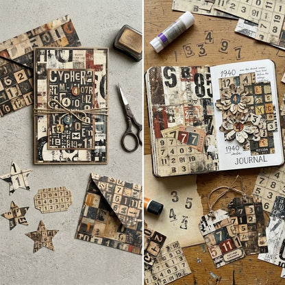 24PCS 6" Cipher Scrapbook Paper & Cardstock