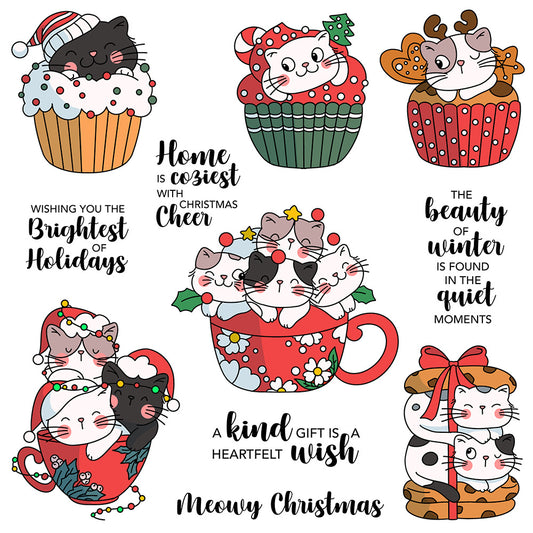 Christmas Kitten Mug Dies & Stamps Set