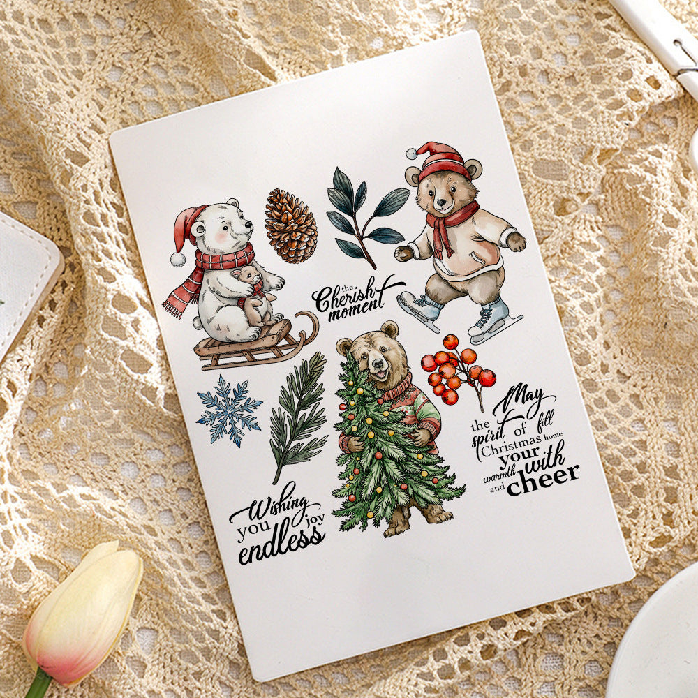 Christmas Polar Bear Clear Stamps