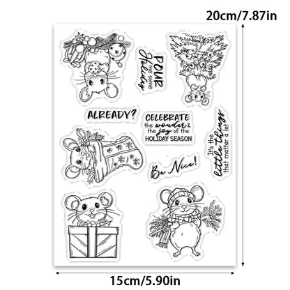 Cute Mouse Dies & Stamps Set