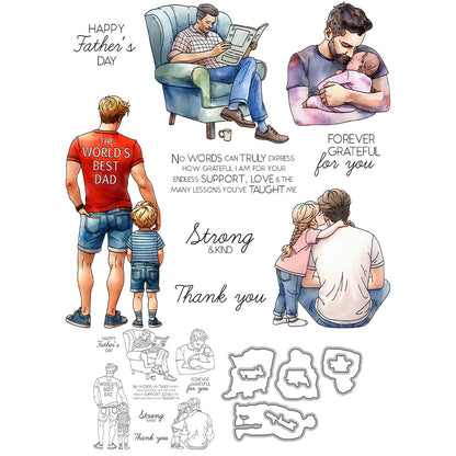 Love Dad Kids Dies & Stamps Set