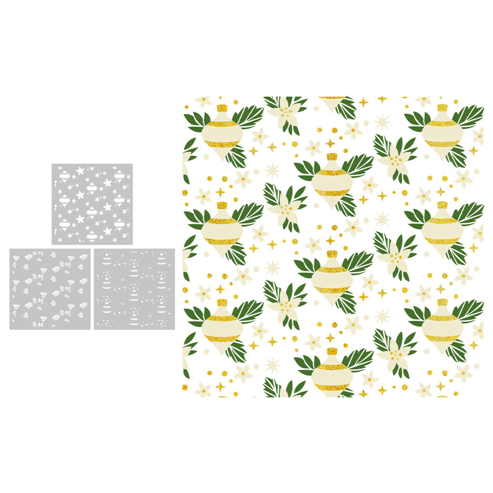 3 PCS Decorative Background DIY Painting Hollow Stencil