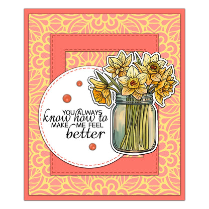 Blooming Flowers and Vases Dies & Stamps Set