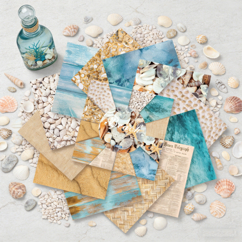 24PCS 6" Beach Scrapbook Paper & Cardstock