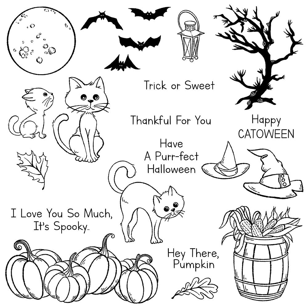 Halloween Cat Clear Stamps