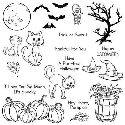 Halloween Cat Clear Stamps