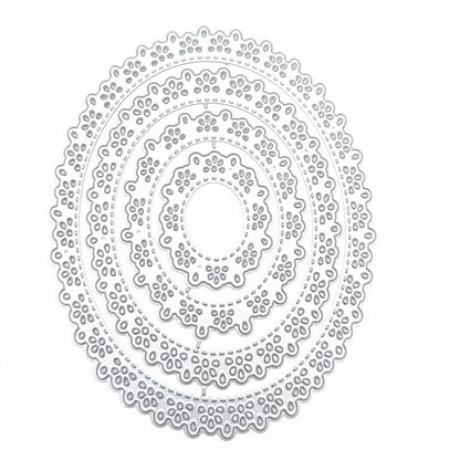 Stackable Oval Lace Frame Cutting Dies