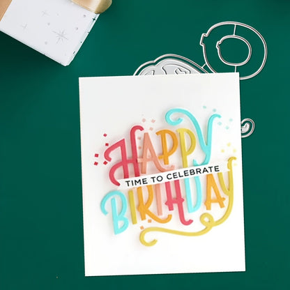 "Happy Birthday" Words Metal Cutting Dies