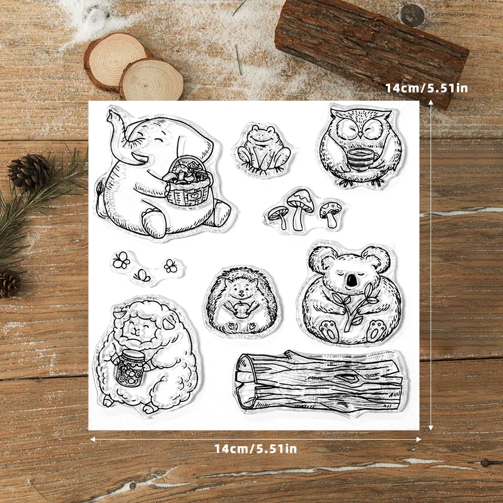 Cute Forest Animals Dies & Stamps Set