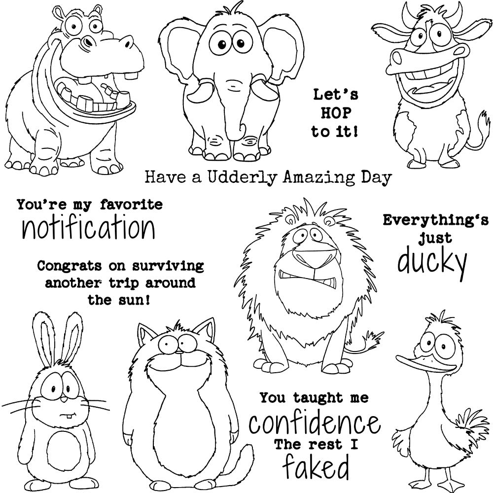 Seven Animals Clear Stamps