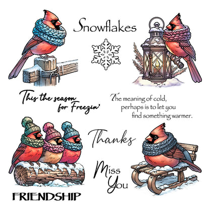 Winter Birds Clear Stamps
