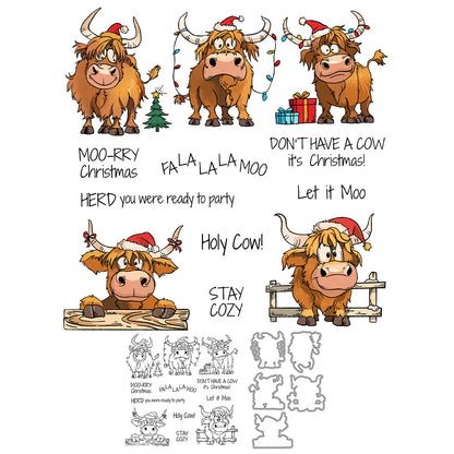 Christmas Cows Dies & Stamps Set
