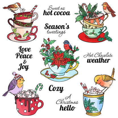 Bird Teacup Clear Stamps