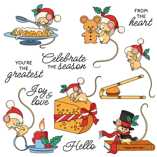 Winter Greedy Mouse Dies & Stamps Set