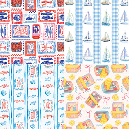 24PCS 6" Seafood Scrapbook Paper & Cardstock