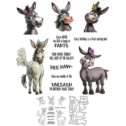 Happy Donkey Dies & Stamps Set