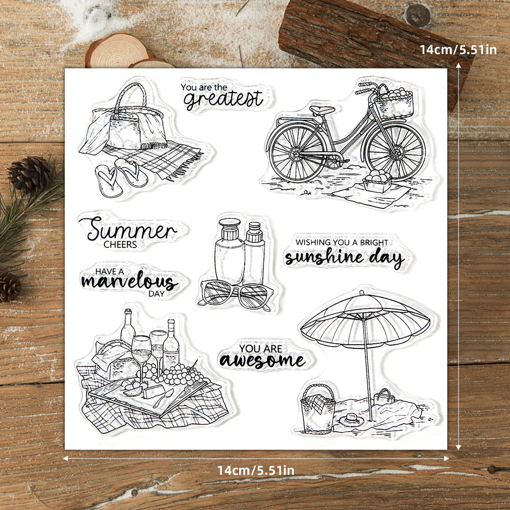 Summer Picnic Camping Dies & Stamps Set
