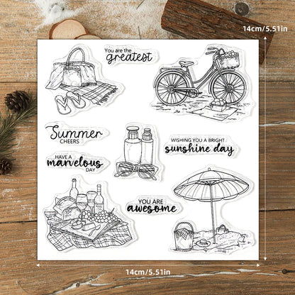 Summer Picnic Camping Dies & Stamps Set