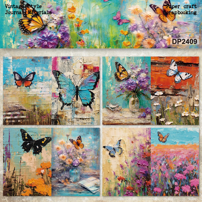 A5 Butterflies DIY Journal Scrapbook Paper