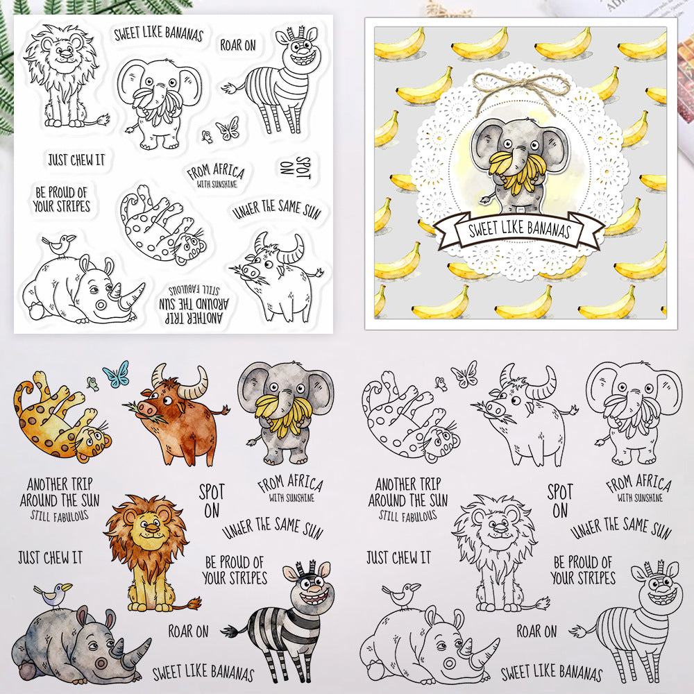 African Animals Clear Stamps
