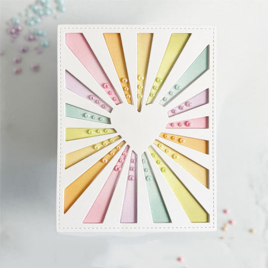 Heart and Shining Line Background Board Cutting Dies