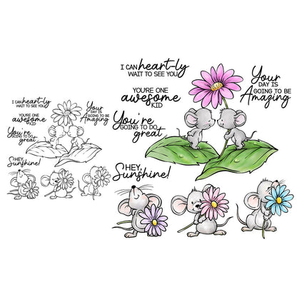Cute Mouse Dies & Stamps Set