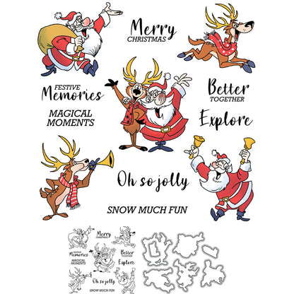 Santa Claus and Reindeer Dies & Stamps Set