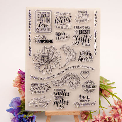 Greeting Words Clear Stamps