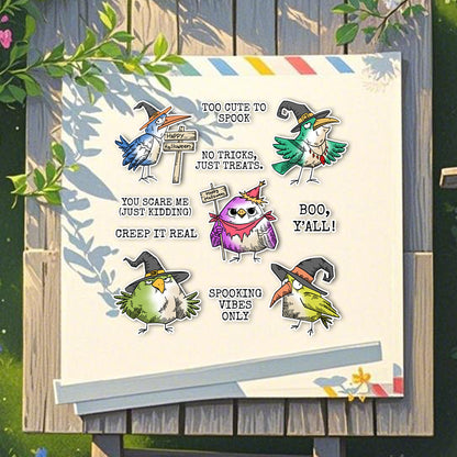 Halloween Cute Birds Dies & Stamps Set