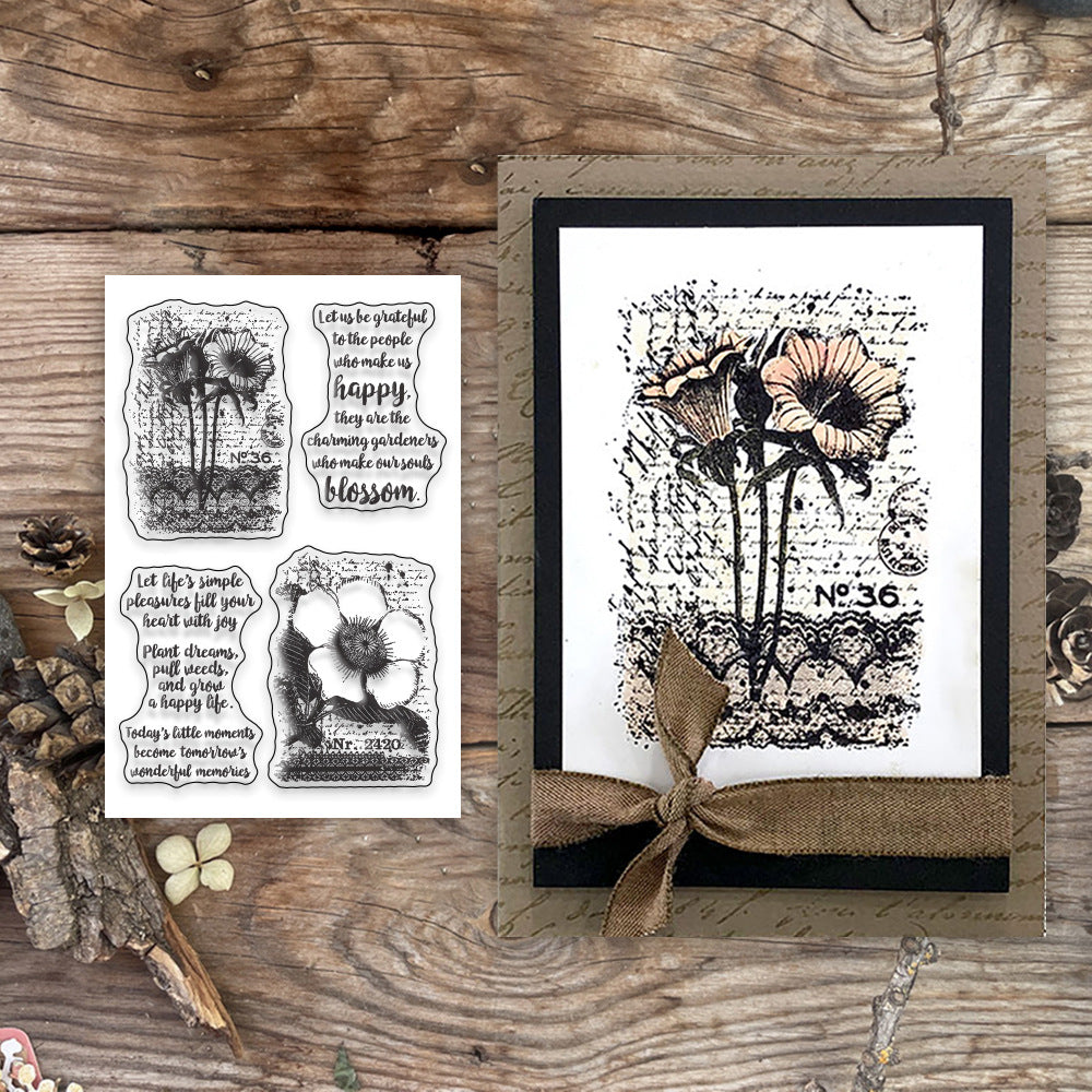Decorative Flowers Clear Stamps