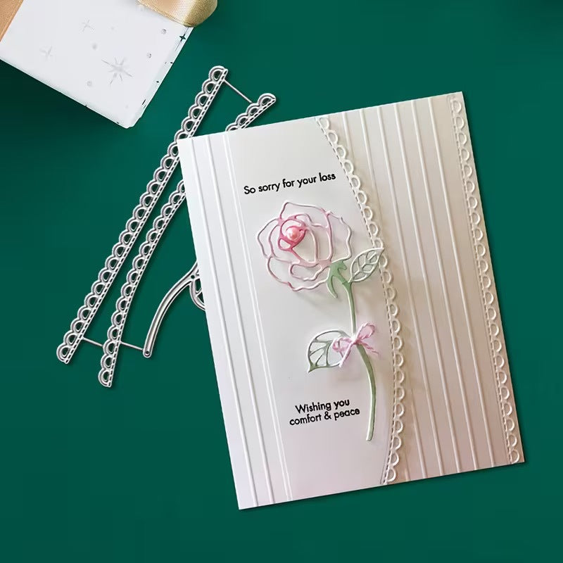Floral Lace Border Metal Cutting Dies