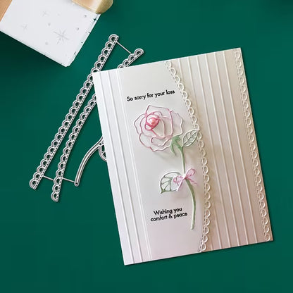 Floral Lace Border Metal Cutting Dies
