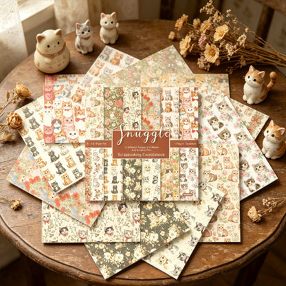 24PCS 6" Vintage Cats Scrapbook Paper & Cardstock
