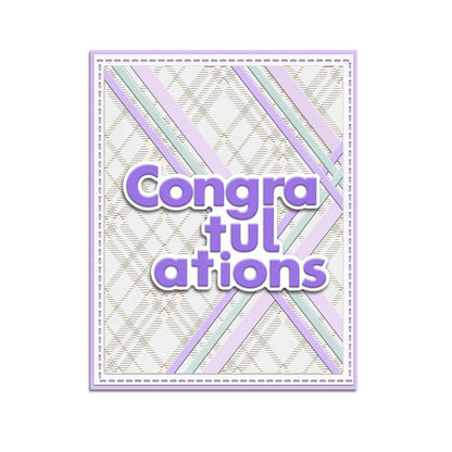 "Congratulations" Words Metal Cutting Dies