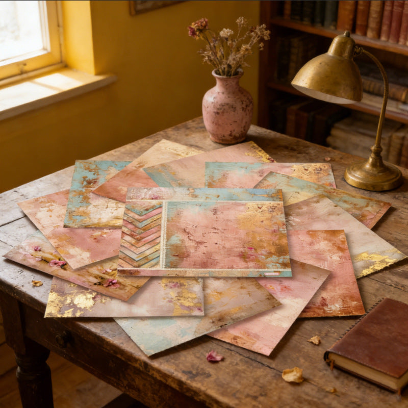 24PCS 6" Antique Gold Scrapbook Paper & Cardstock