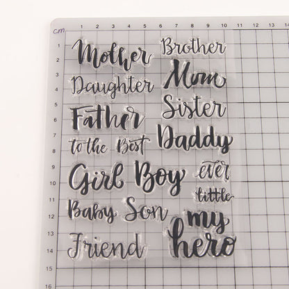 Family Member Name Clear Stamps