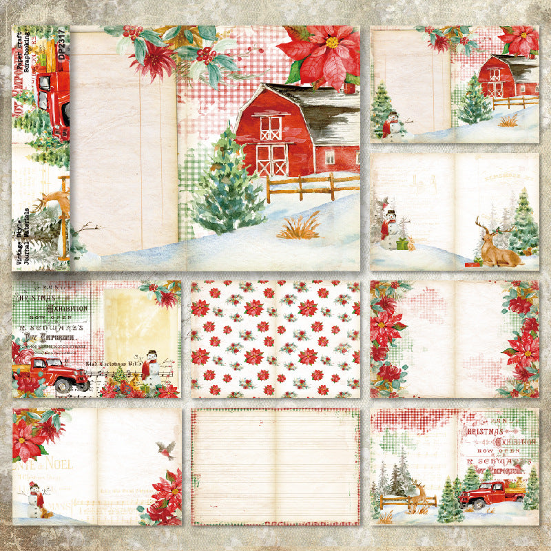 A5 Christmas Story Journal Scrapbook Paper