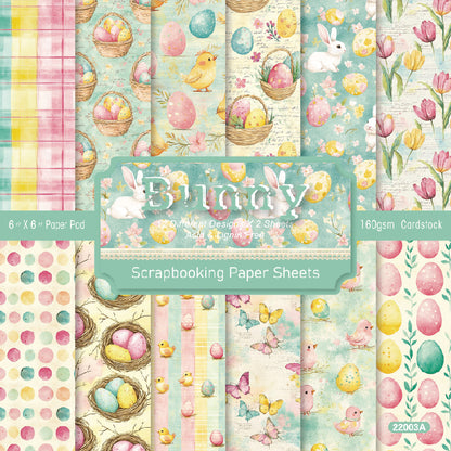 24PCS 6" Bunny Scrapbook Paper & Cardstock