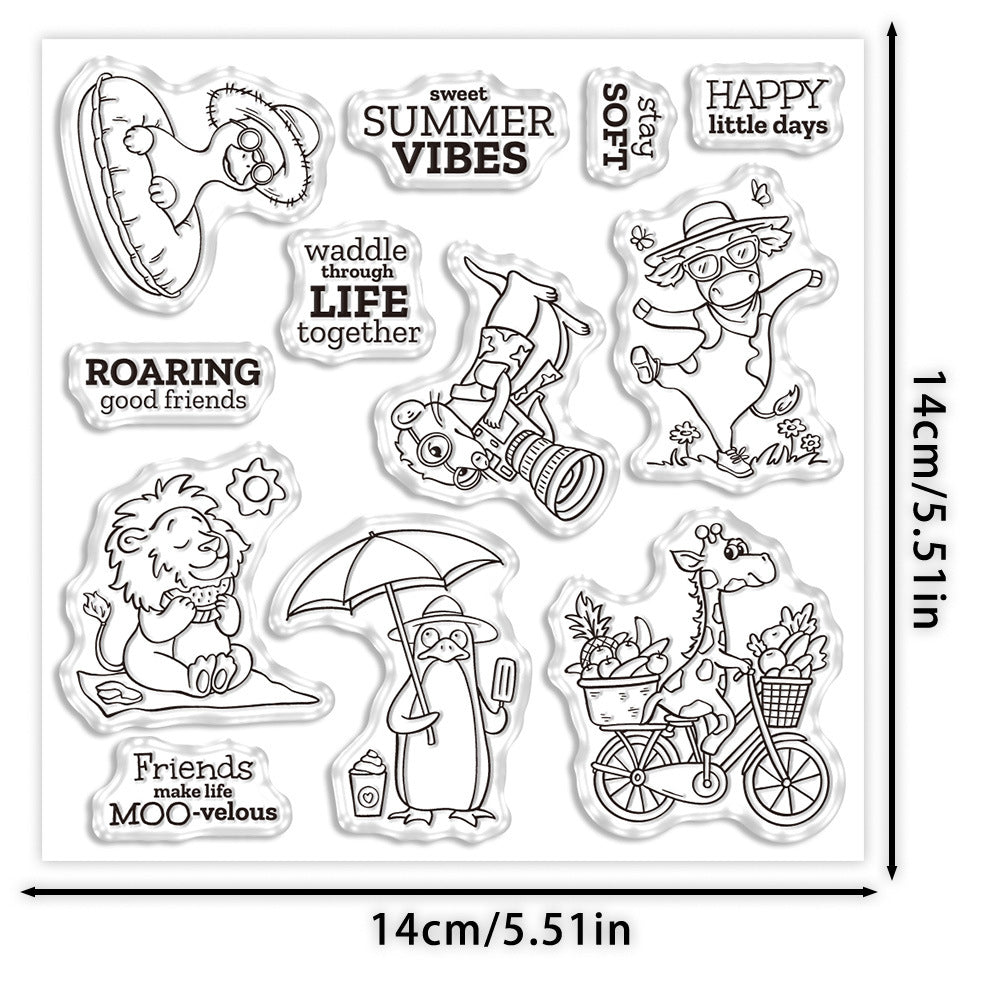 Summer Animals Clear Stamps