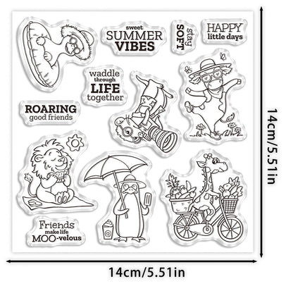 Summer Animals Clear Stamps