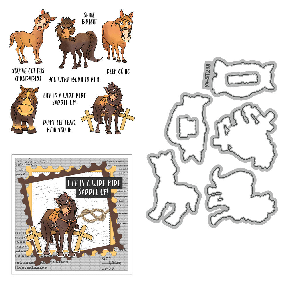 Inspirational Little Pony Dies & Stamps Set