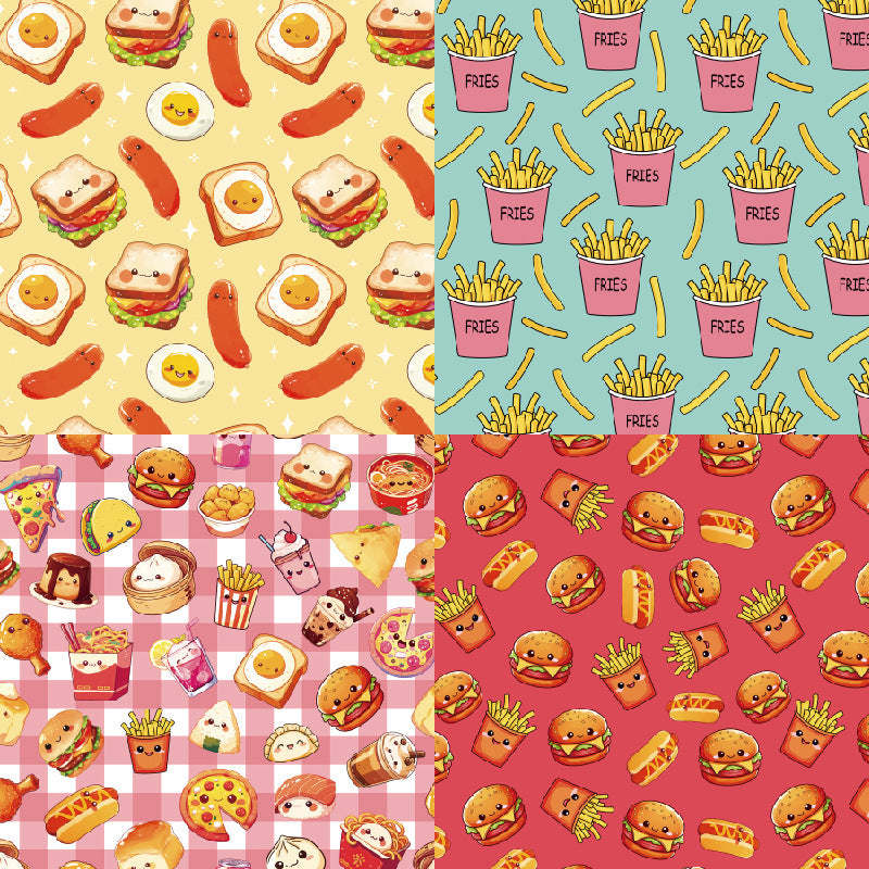 24PCS 6" Snacks Scrapbook Paper & Cardstock