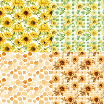 24PCS 6" Flower In The Sunshine Scrapbook Paper & Cardstock