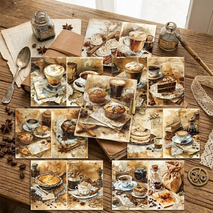 A5 Vintage Coffee Journal Scrapbook Paper