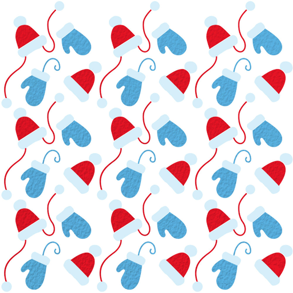 3 PCS Hats and Gloves Pattern DIY Painting Hollow Stencil