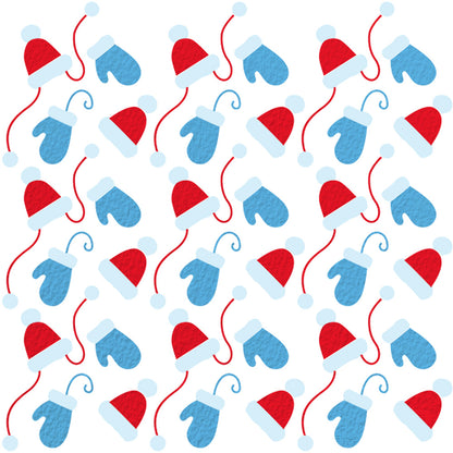 3 PCS Hats and Gloves Pattern DIY Painting Hollow Stencil