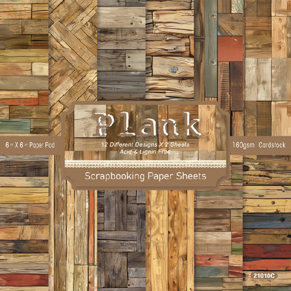 24PCS 6" Plank Scrapbook Paper & Cardstock