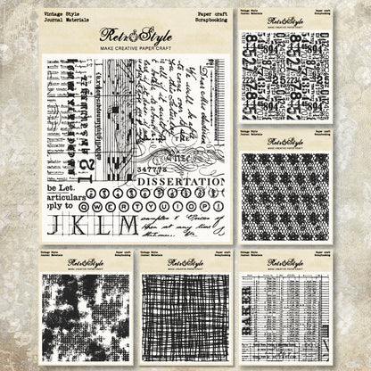 Vintage Style DIY Scrapbook Clear Stamps