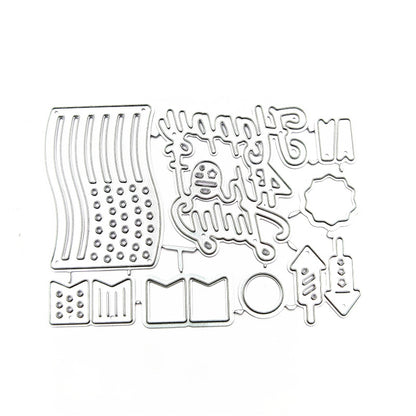 Happy Independence Day Metal Cutting Dies
