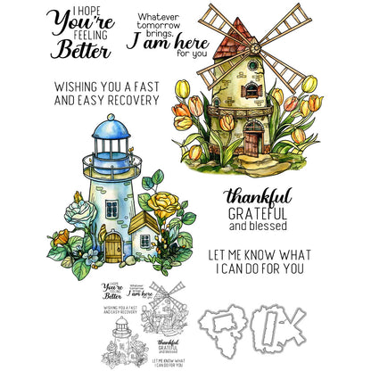 Windmill Dies & Stamps Set